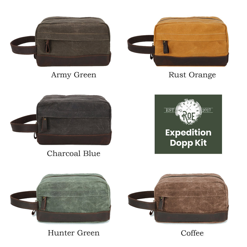 Waxed Canvas Toiletry Bag - Green